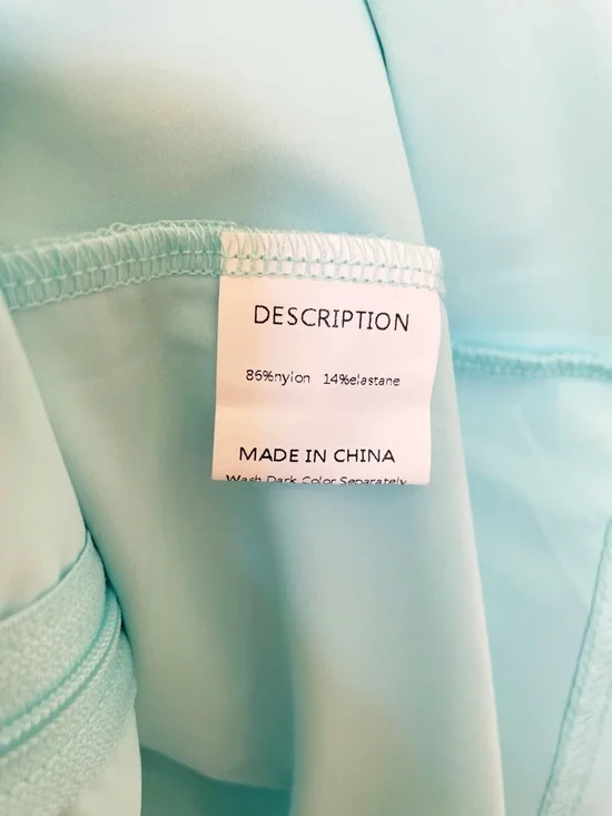 SESE CODE Aqua Light Blue Zip Up Hoodie Lightweight Eye Mask XL - Picture 10 of 11